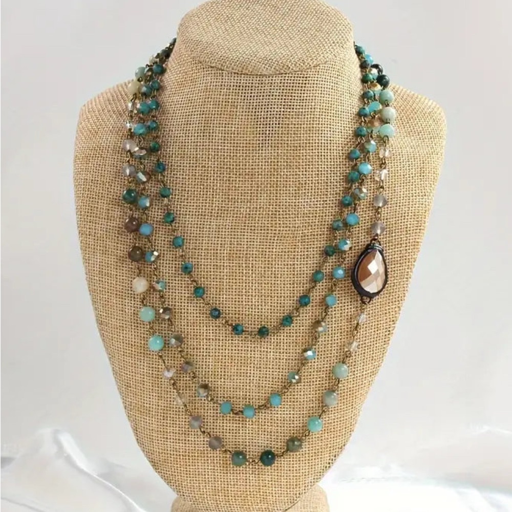 Elegant Multi-Layered Beaded Necklace